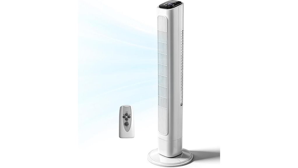 remote controlled bladeless tower fan