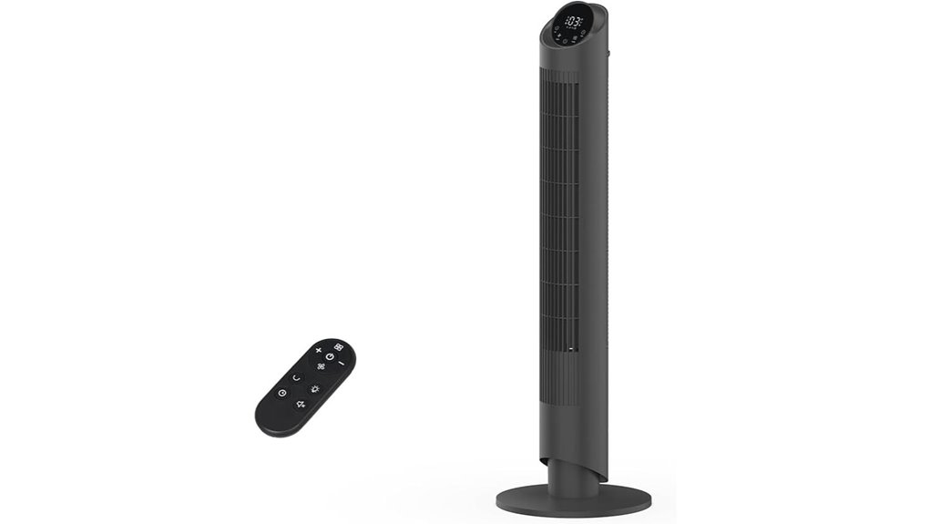 remote controlled silent oscillating fan