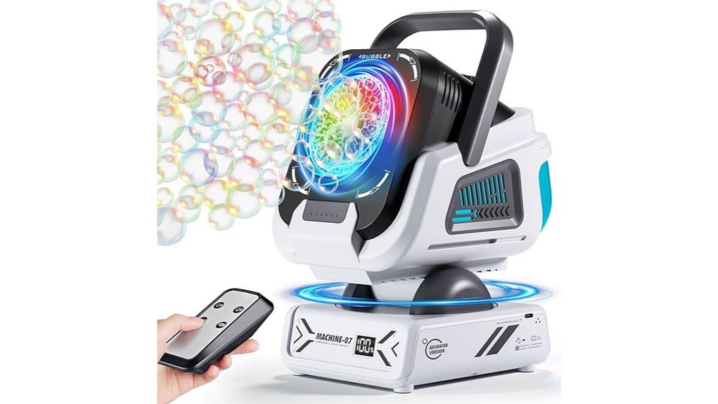 remote operated rgb bubble machine