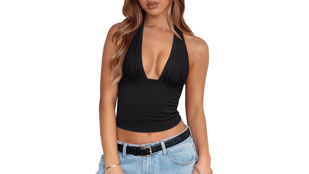 reoria backless halter crop