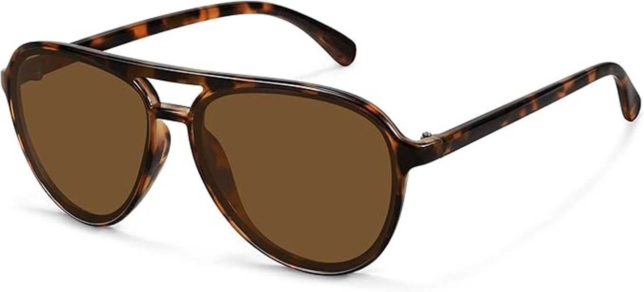 retro aviator double bridge uv