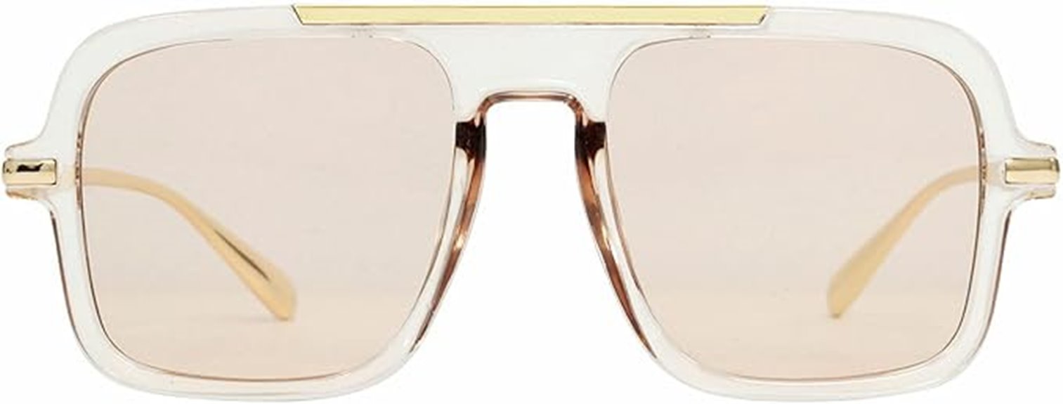 retro oversized pilot sunglasses