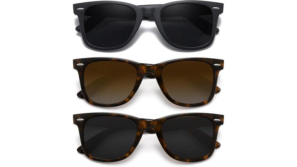 retro polarized mirror 3 pack