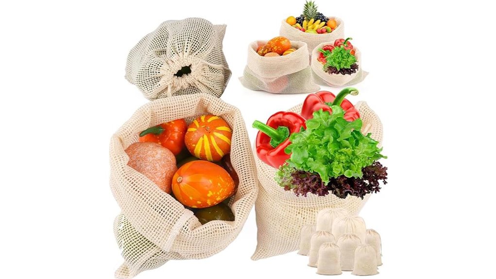 reusable cotton mesh produce