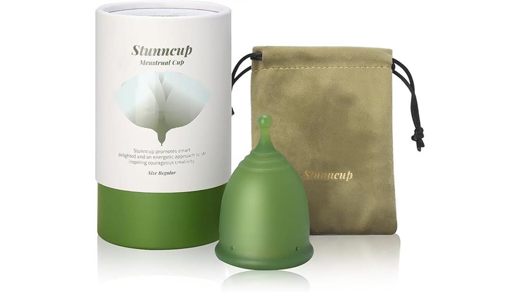 reusable green silicone cup