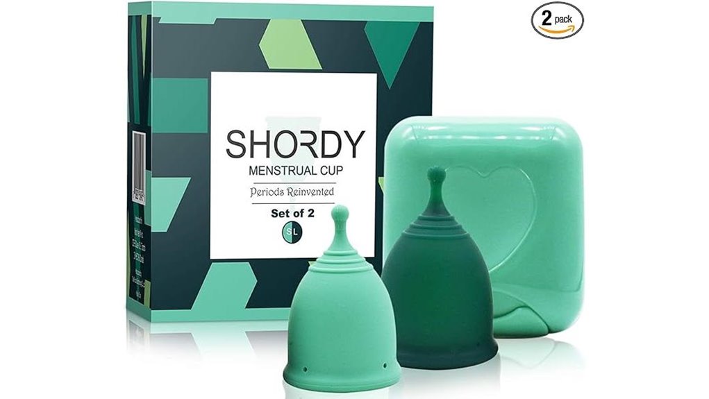 reusable shordy menstrual cups