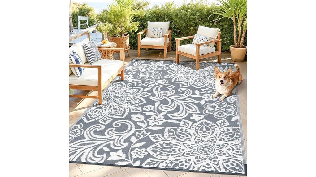 reversible waterproof mandala rug