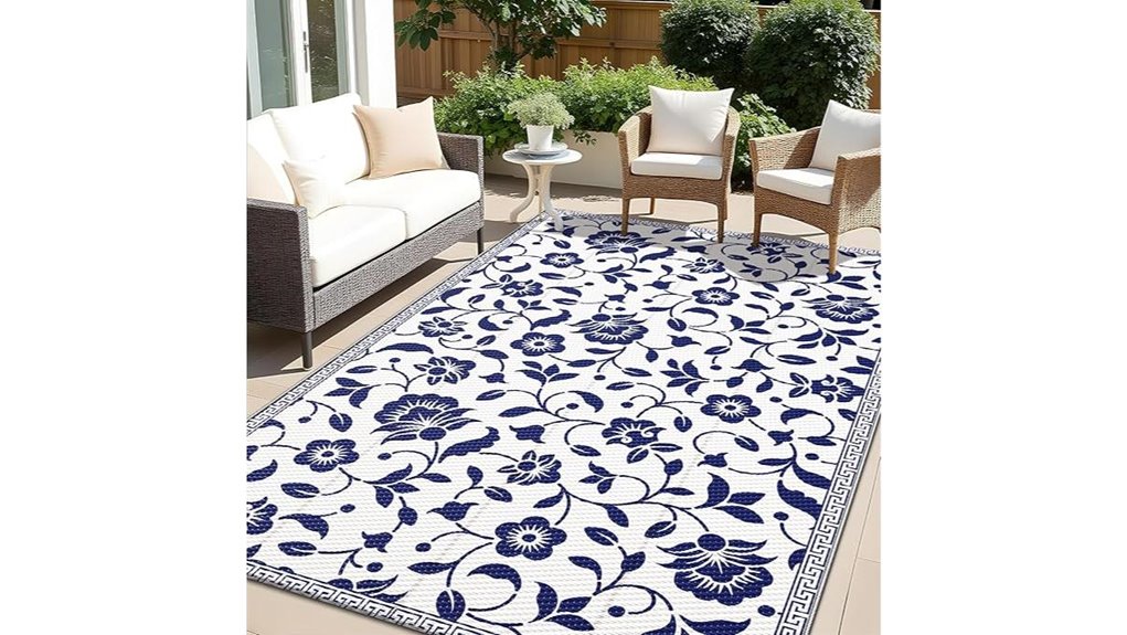 reversible waterproof outdoor rug