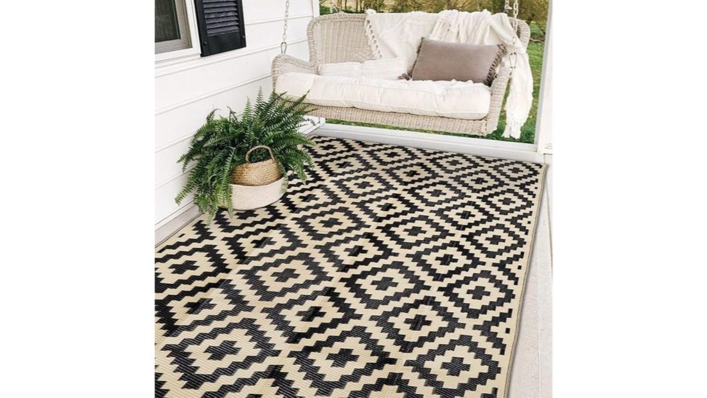reversible waterproof outdoor rug