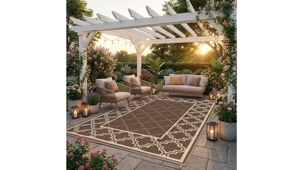 reversible waterproof straw rug