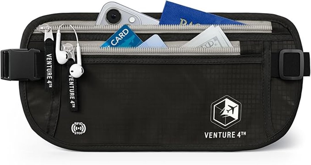rfid secured travel money belt