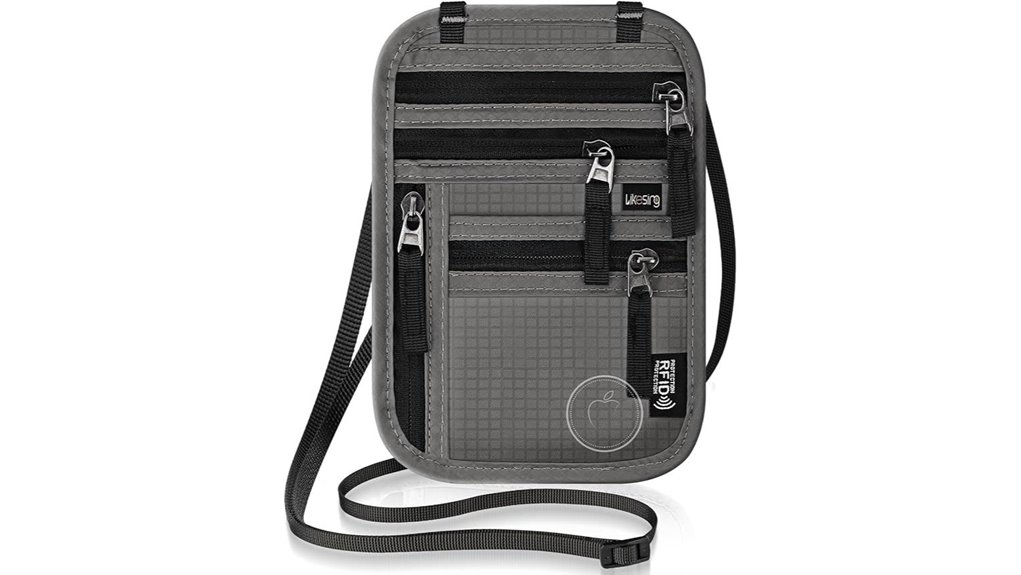 rfid travel neck wallet