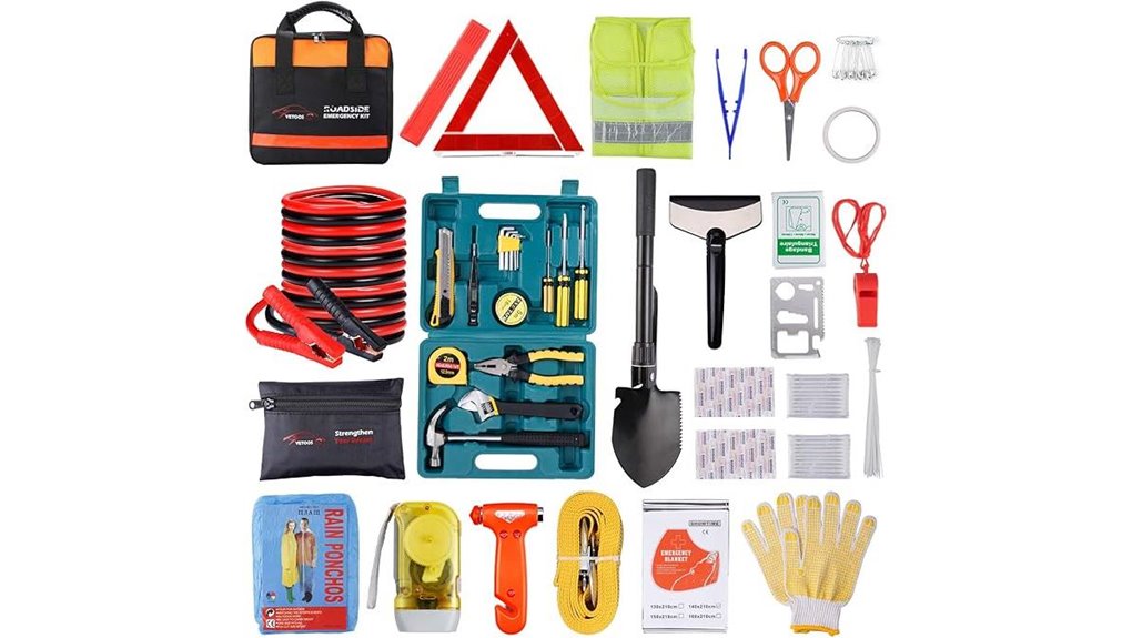 roadside kit cables shovel