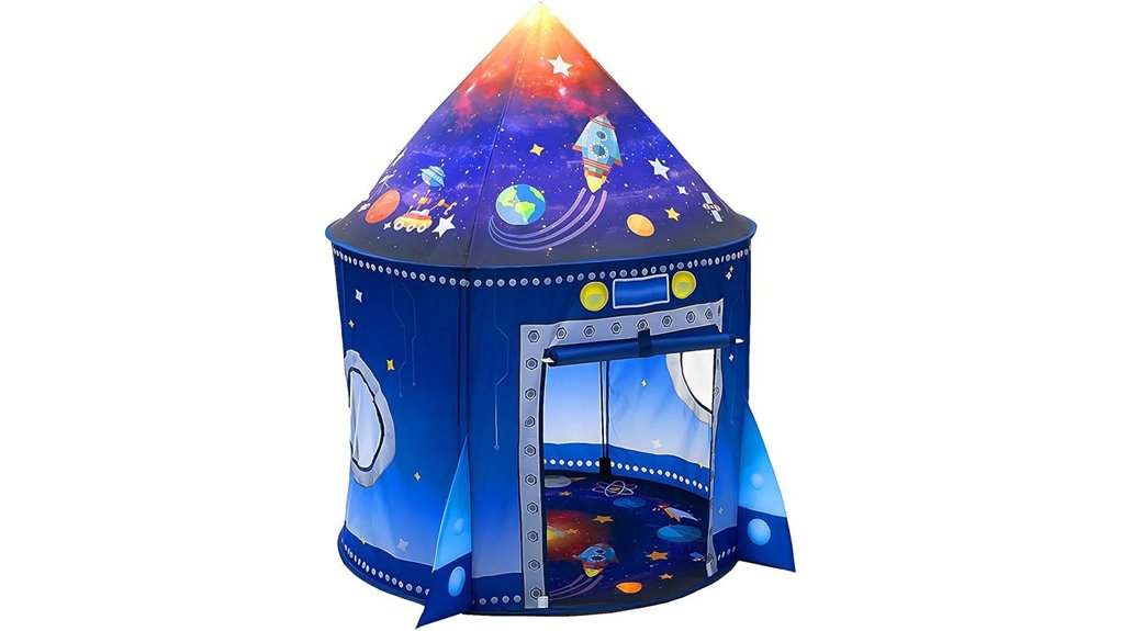 rocket themed children s play tent