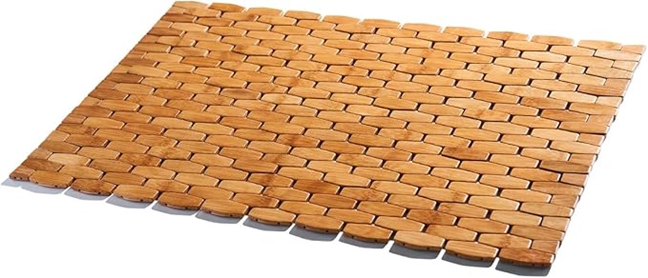 rollable bamboo non slip mat