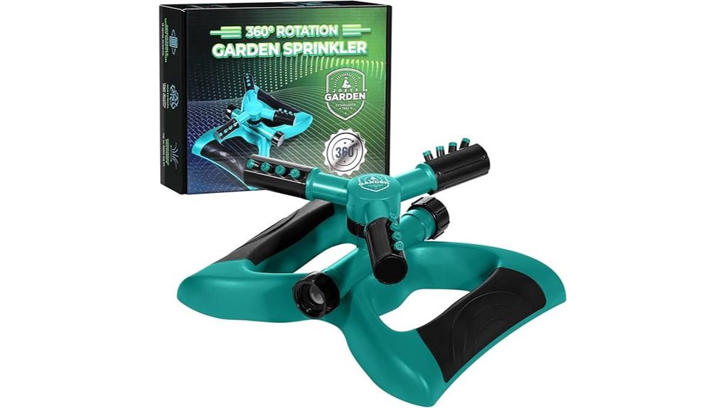 rotating 3 arm garden sprinkler