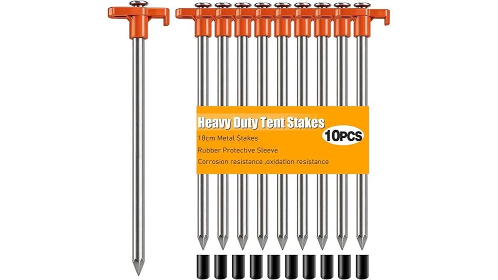 rubber sleeved metal tent stakes