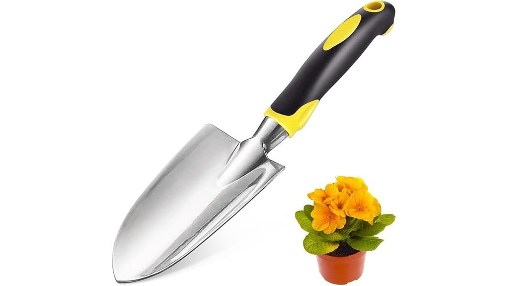 rubberized handle stainless trowel