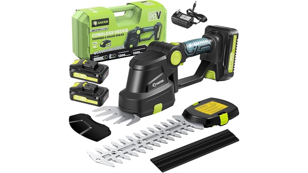 saker cordless 20v hedge