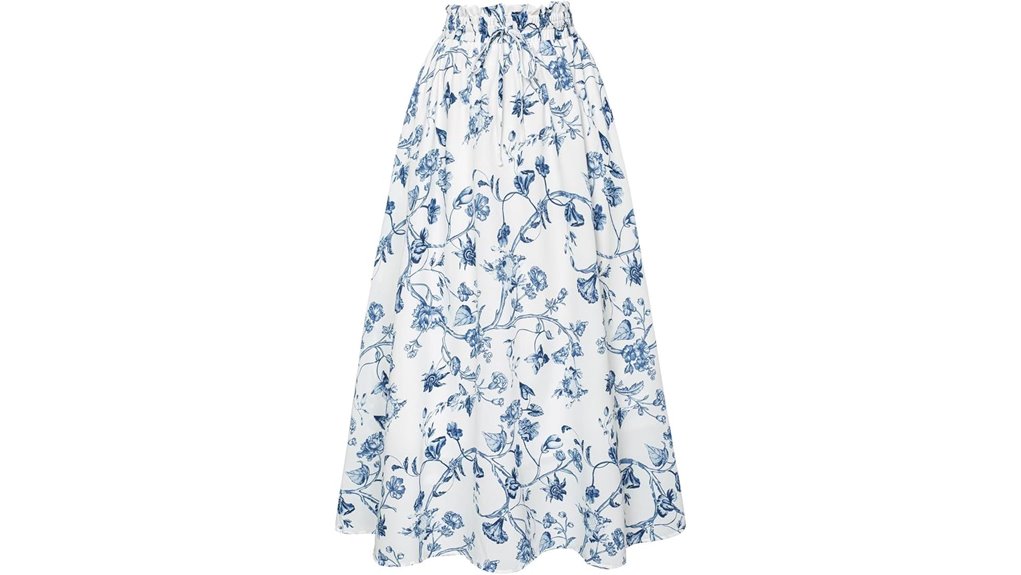 scarlet victorian floral skirt