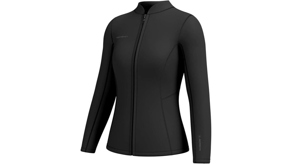 seaskin women s 2mm front zip