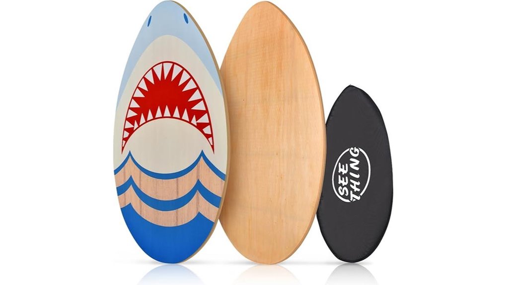 seething 35 inch high gloss skimboard