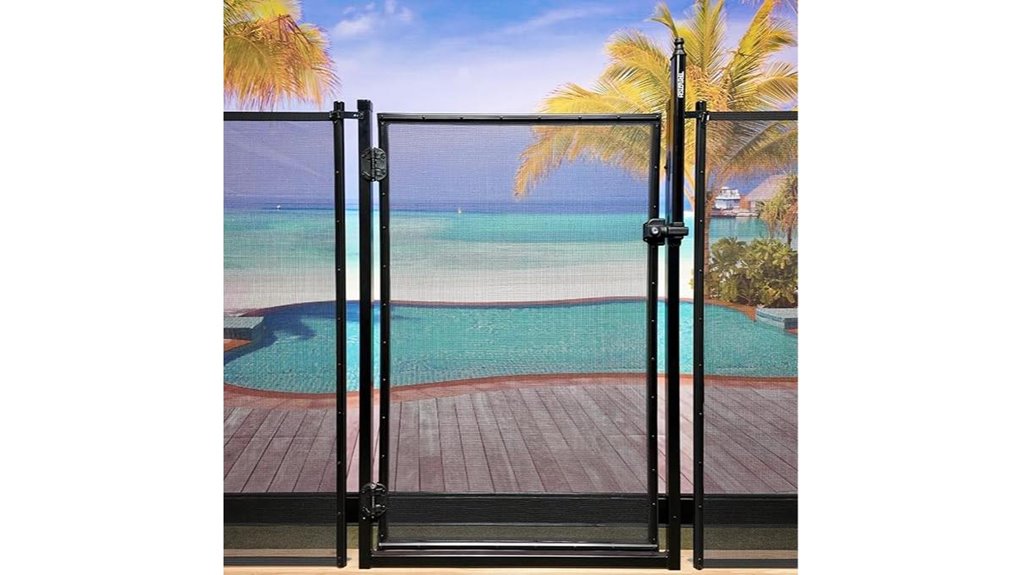 self closing 4ft black gate