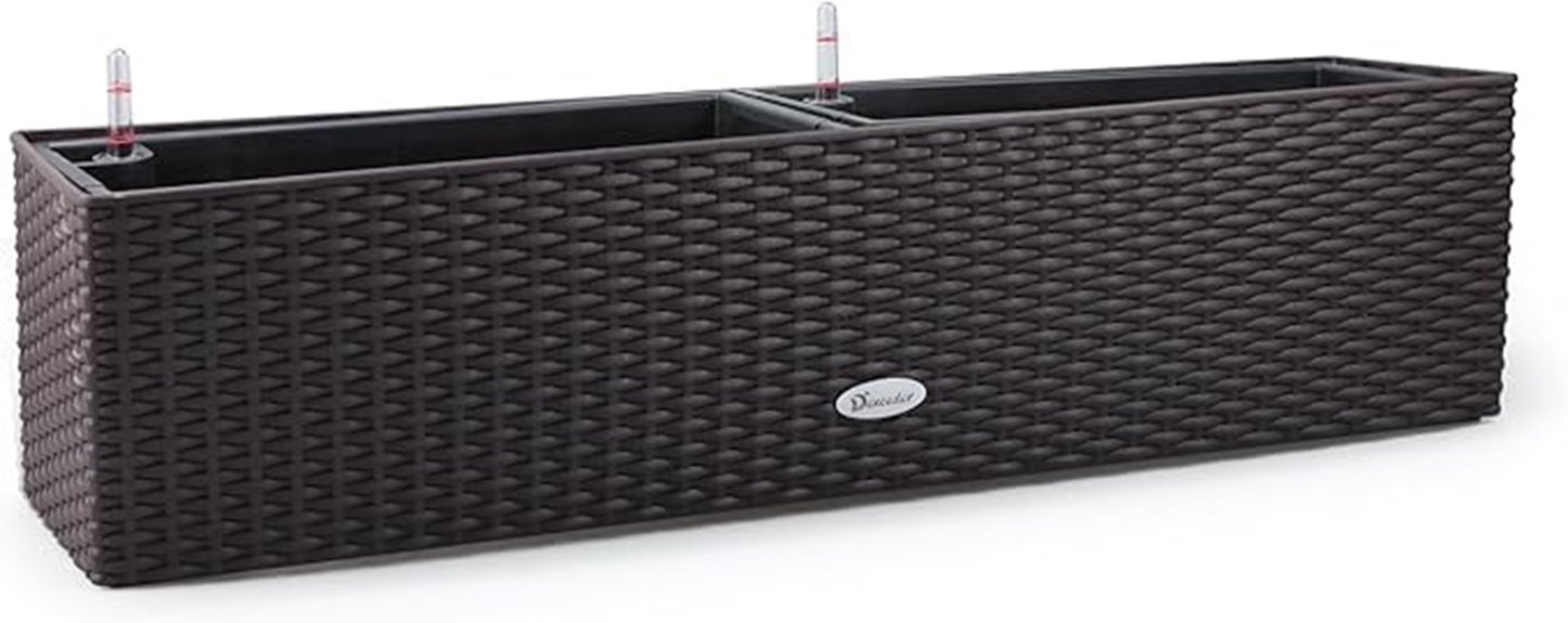 self watering rattan window box