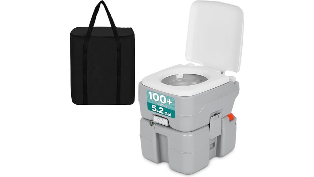 serenelife 5 2 gallon camping toilet