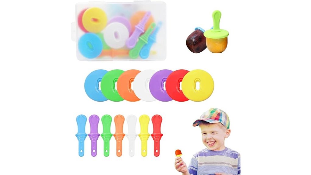 seven color dripless popsicle holders
