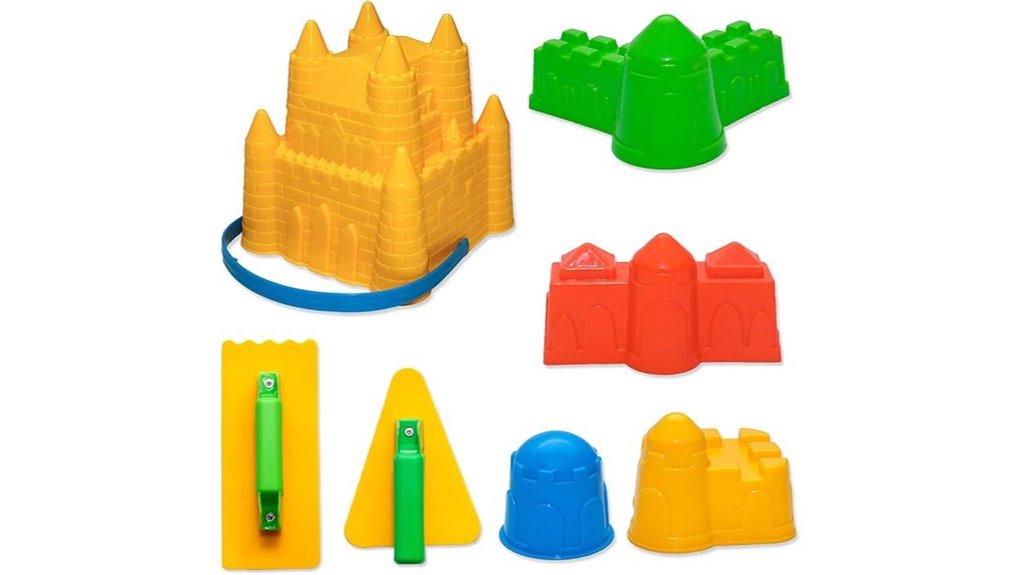 seven piece beach castle molds