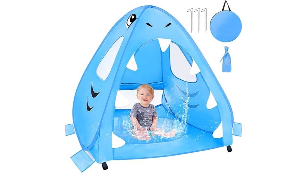 shark baby pool tent