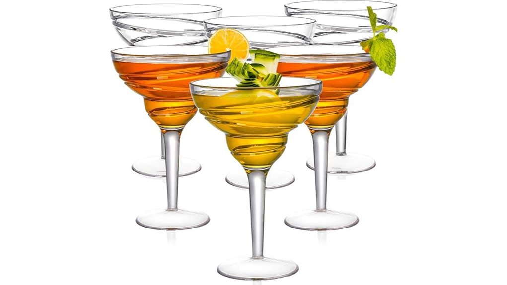 shatterproof acrylic margarita glasses