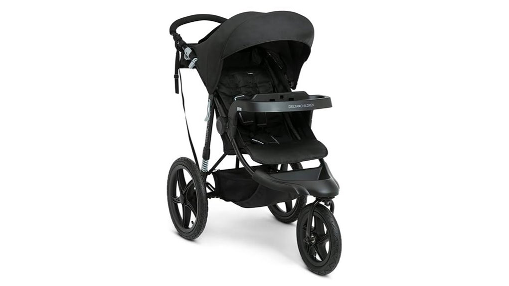 shock absorbing large canopy stroller