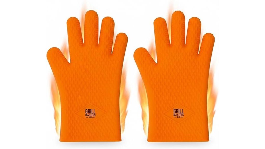 silicon heat resistant bbq gloves