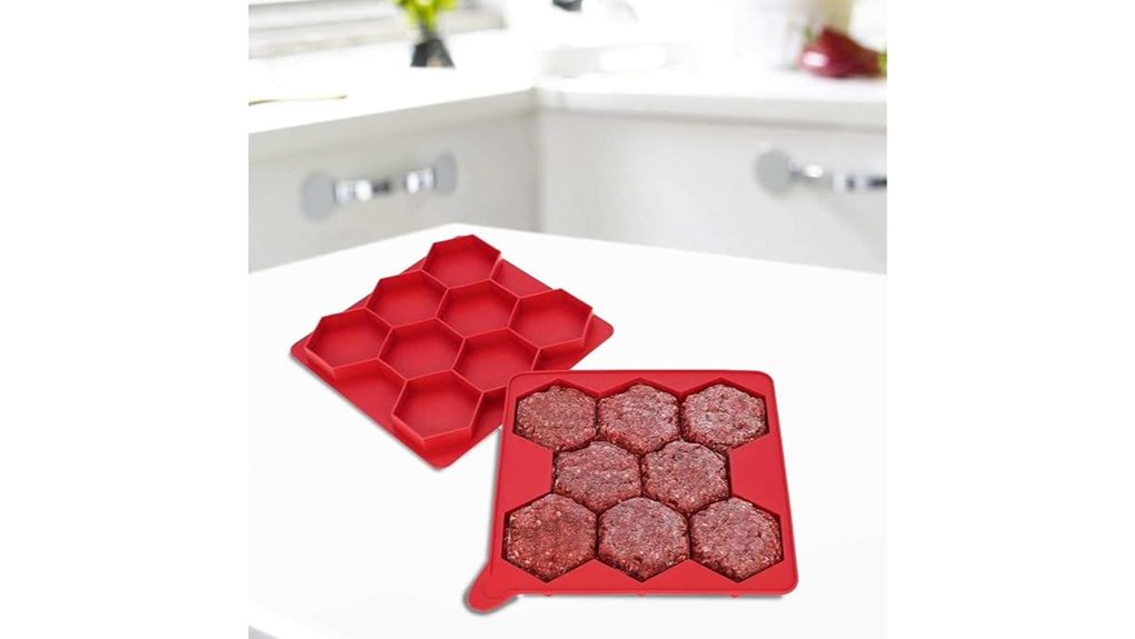 silicone 7 cavity hexagonal press