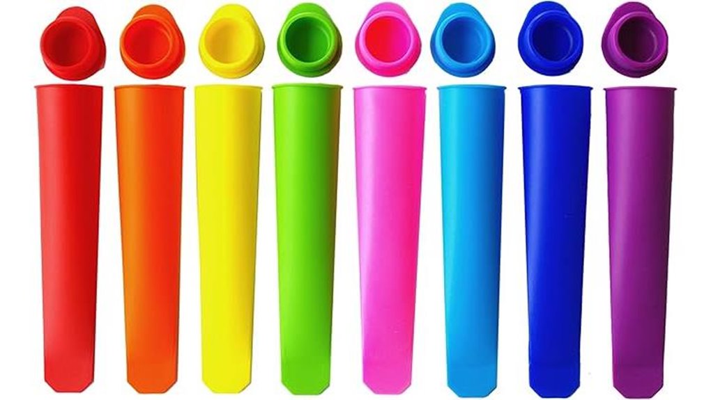 silicone 8 color popsicle molds
