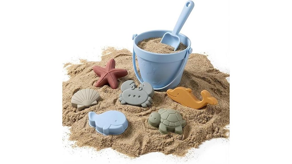 six animal silicone buckets