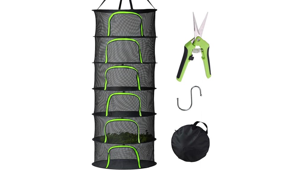 six layer folding mesh rack