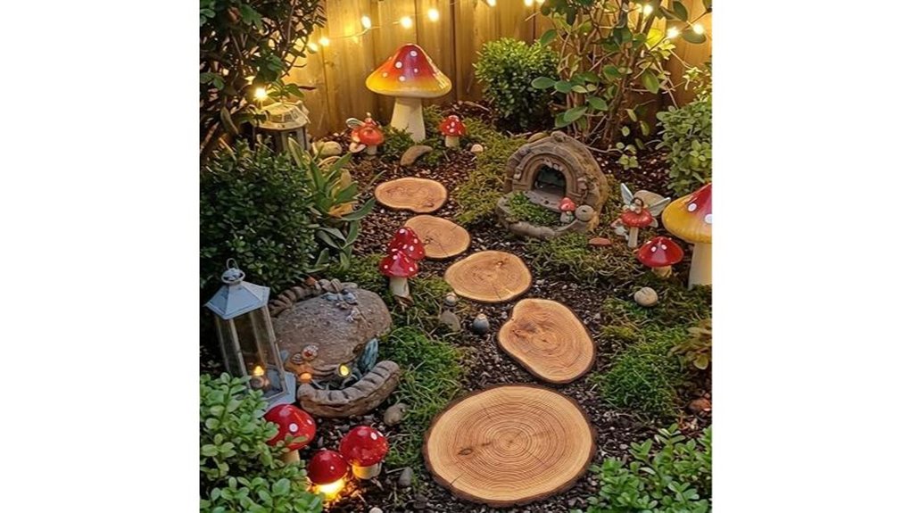 six natural stump steps