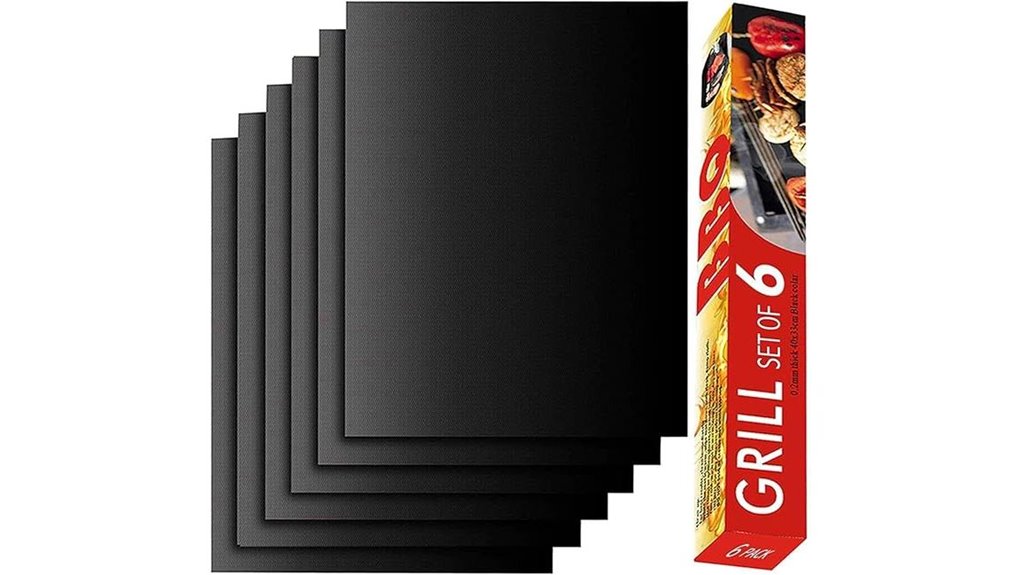 six pack non stick grill mats