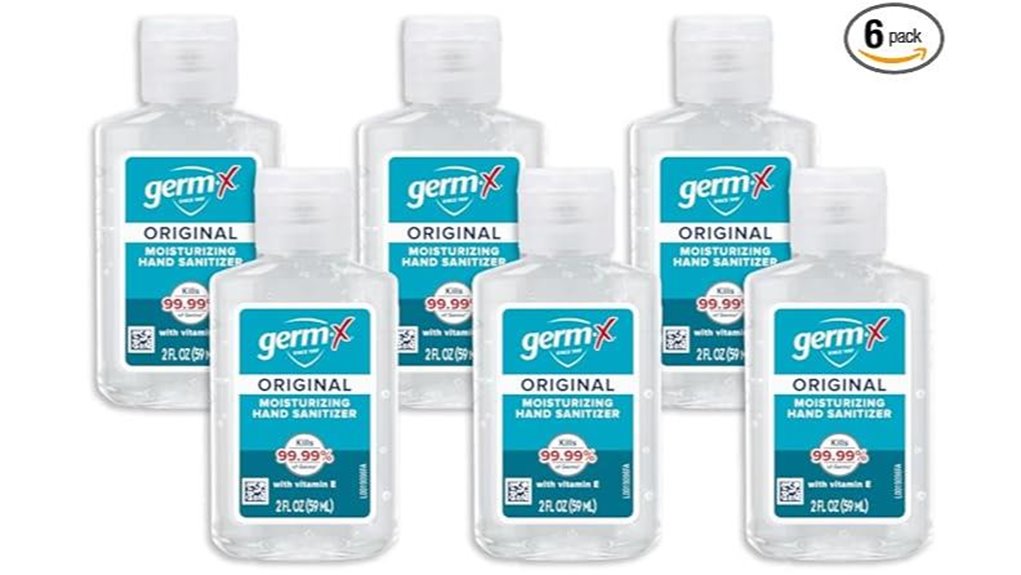 six pack of sanitizers