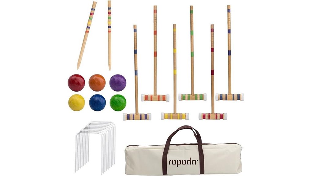 six player wooden mallet set