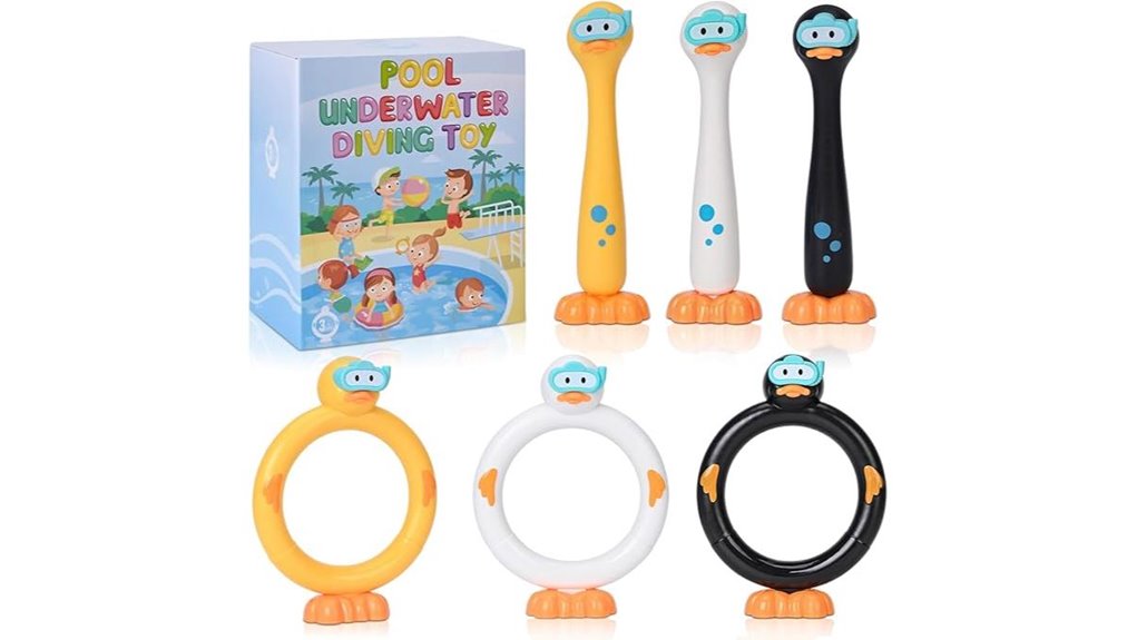 six swimming duck toys