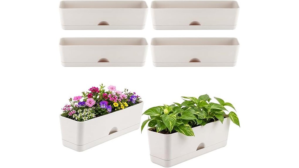 six unit 16x4 4 self watering planters