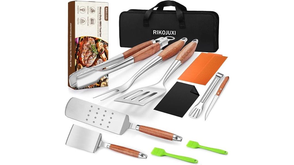sixteen inch stainless bbq set