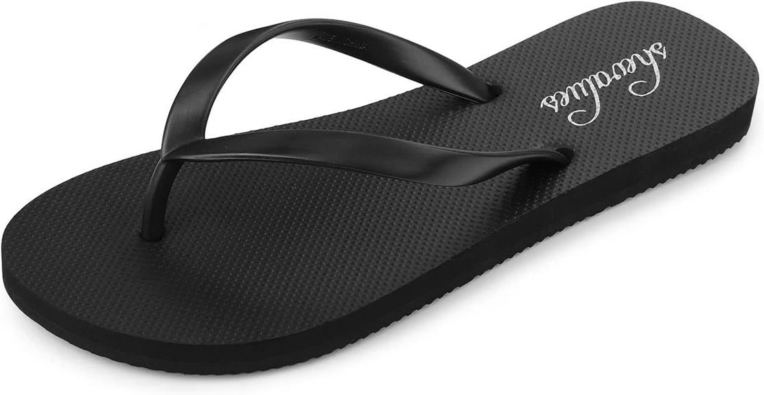slim flip flops for women