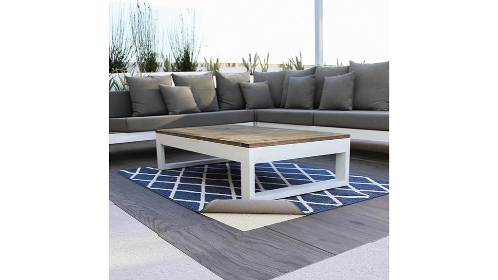 slip stop outdoor rug pad