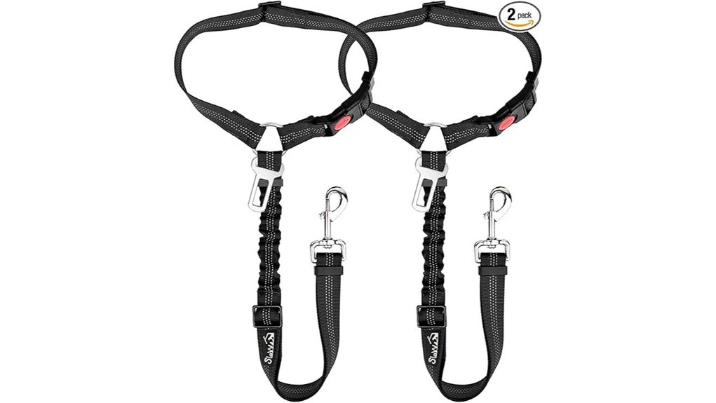slowton reflective dog seatbelt