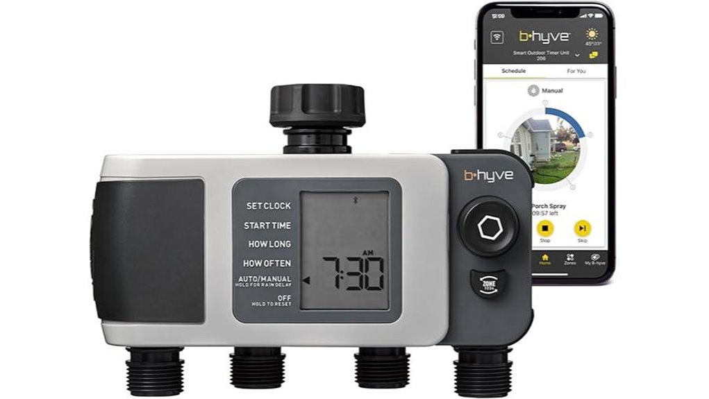 smart 4 port hose timer